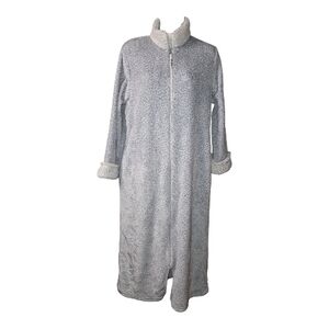 Oscar de la Renta Sleepwear Light Gray Robe